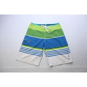 Oneill Cargo Board Shorts Striped Athletic Stretch Mens Size 31